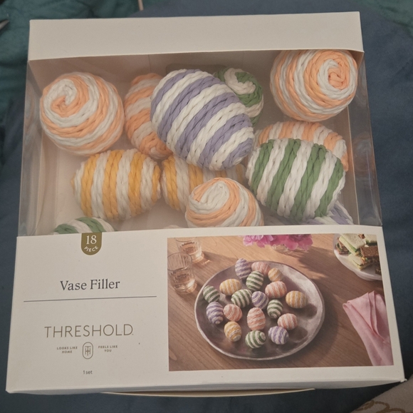 Threshold Other - Threshold Striped Egg Vase Filler Set Orange, Purple, Green Easter Spring Decor